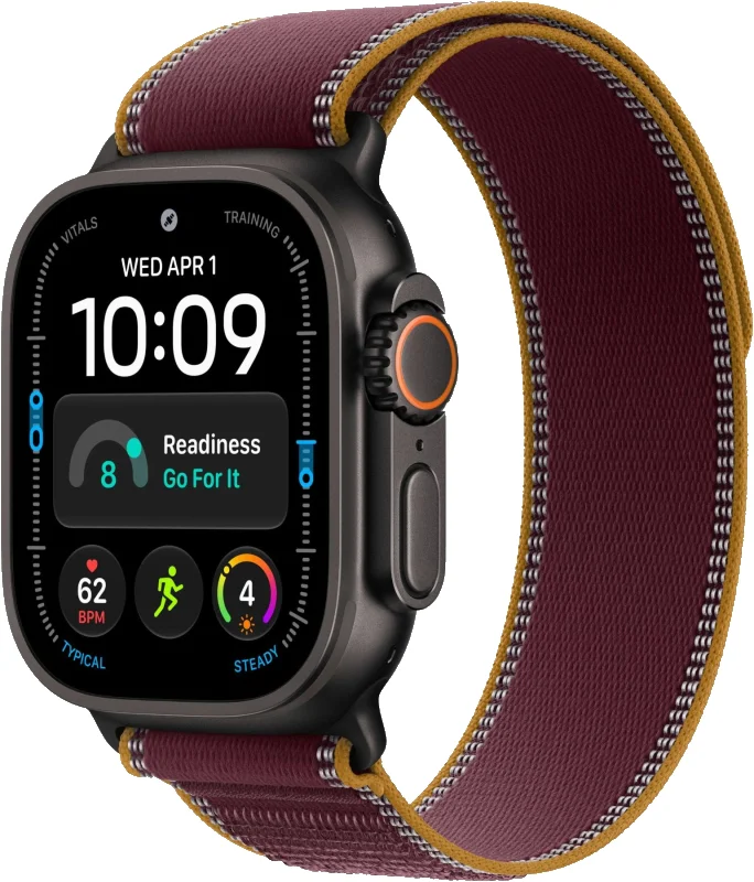 Apple Watch Ultra 4 (Black, Trail Burgundy M/L)